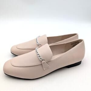 T Tahari Chambord Bit Loafer Shoes Apron-Toe Women's Ivory Size US9 EU41